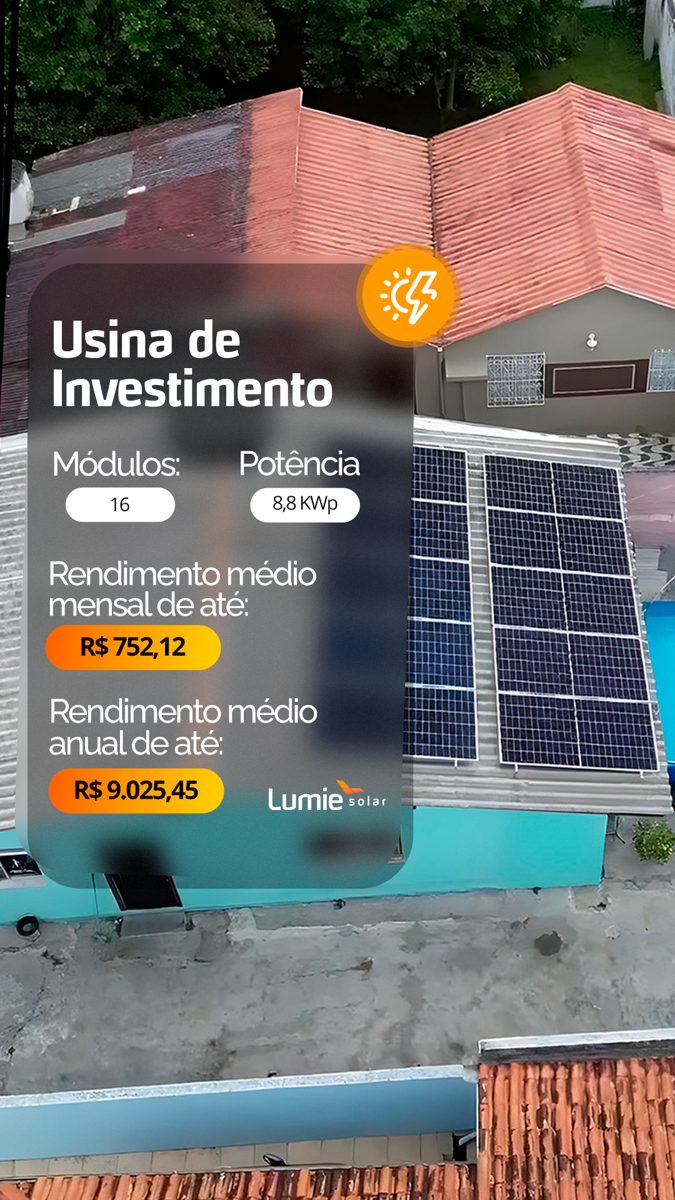 Instalação de energia solar realizada pela Lumie Solar — obra 5