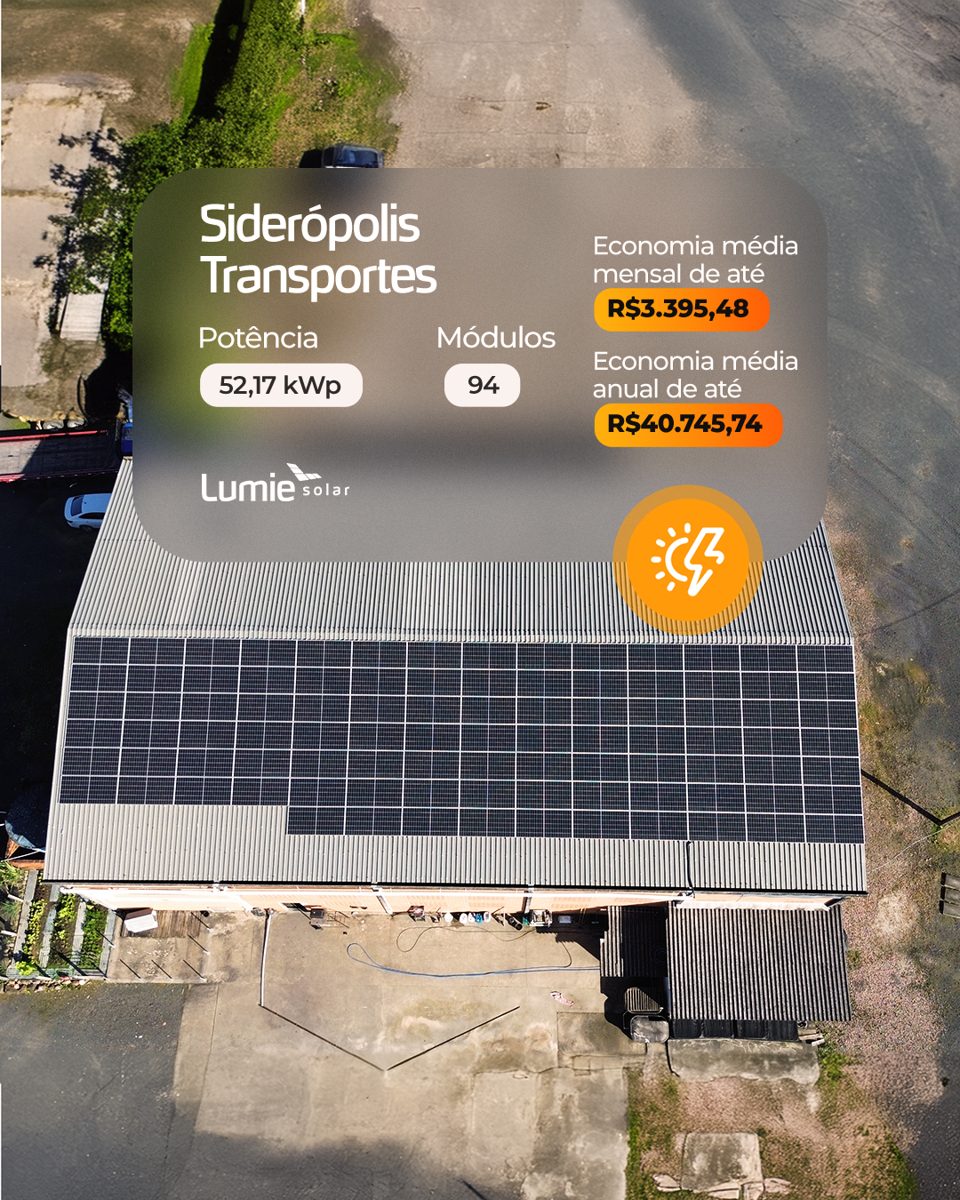 Instalação de energia solar realizada pela Lumie Solar — obra 4