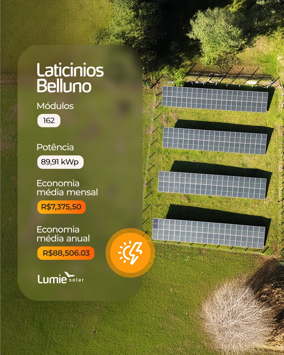 Instalação de energia solar realizada pela Lumie Solar — obra 3